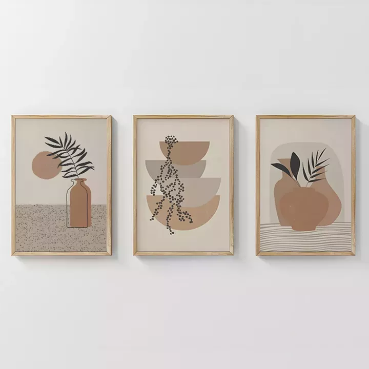 Πίνακας Derzy pakoworld τρίπτυχος με ψηφιακή εκτύπωση και πλαίσιο 33x1.5x48εκ