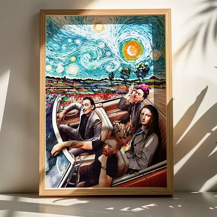 Wall art in frame Heavento pakoworld with digital print 33x1.5x48cm