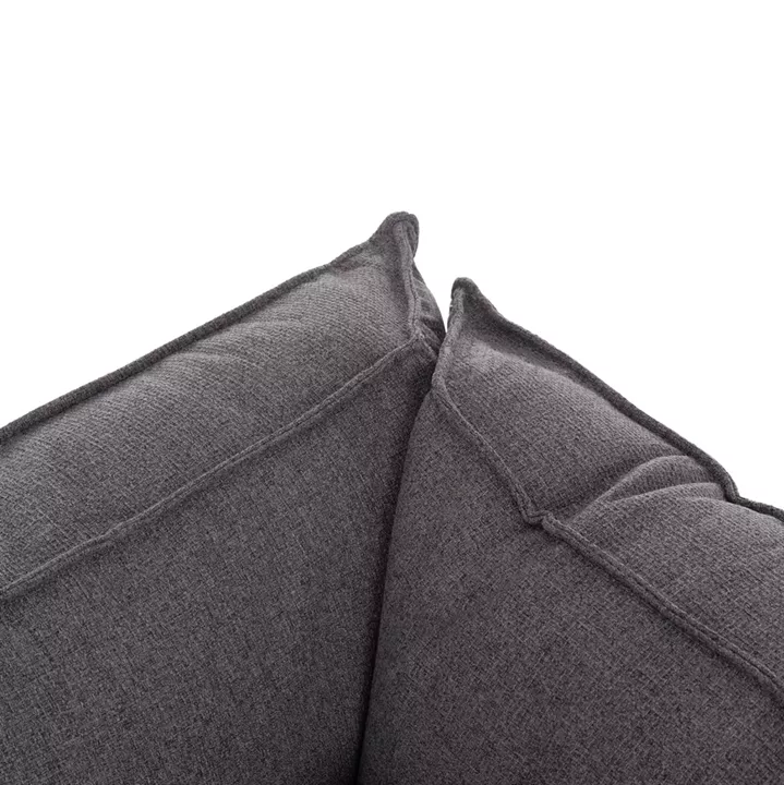 ΓΩΝΙΑΚΟΣ ΚΑΝΑΠΕΣ-ΚΡΕΒΑΤΙ ΜΕ ΑΠΟΘ.ΧΩΡΟ SAFFIRA HM3303.01R ΓΚΡΙ ΥΦΑΣΜΑ 270x195x100Υεκ.