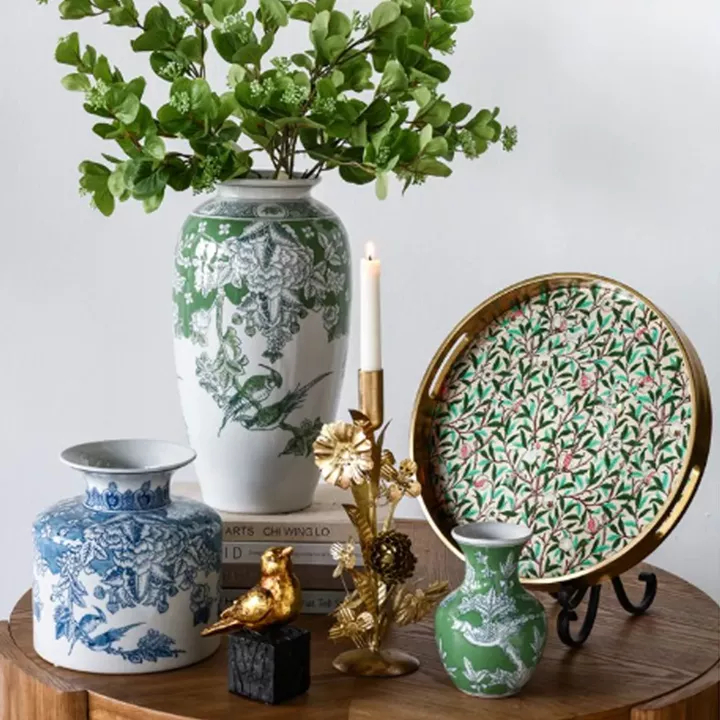 Artekko Zenn Πολύχρωμοι Διακοσμητικοί Δίσκοι με Γυάλινη Επιφάνεια (40x40x4)cm 2pcs