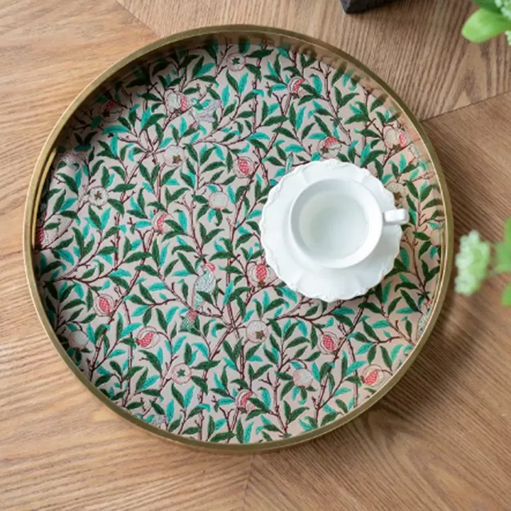 Artekko Zenn Πολύχρωμοι Διακοσμητικοί Δίσκοι με Γυάλινη Επιφάνεια (40x40x4)cm 2pcs