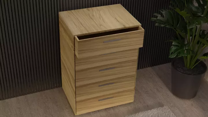 Συρταριέρα 5 συρτ. 60cm μελί