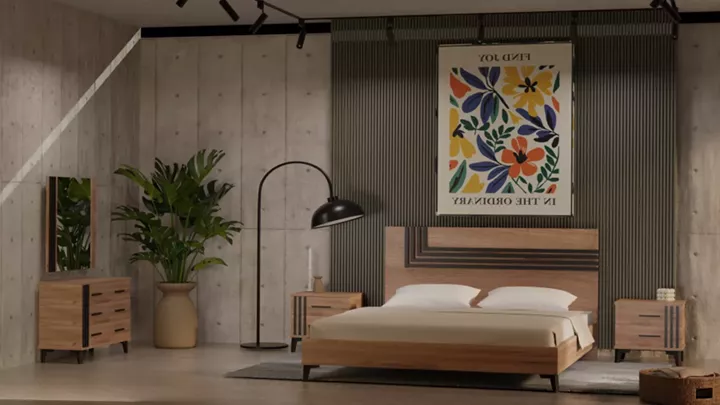 Σετ υπνοδωματίου ''Melody'' καρυδί