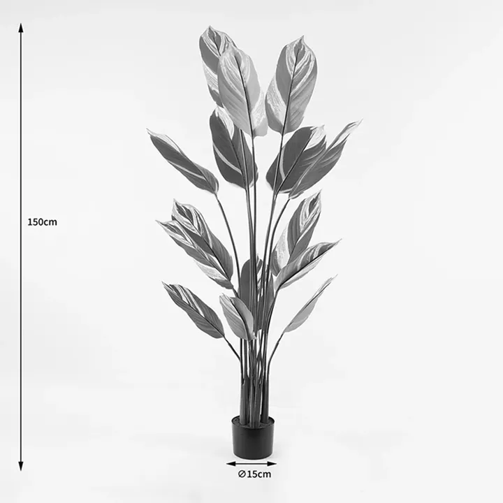 Decorative plant in a pot Aglaonema Inart green D80x150cm