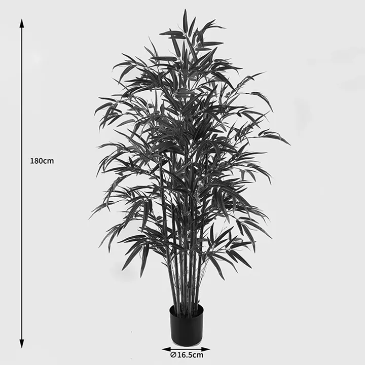 Decorative plant in a pot Rhapis Palm Inart green D80x180cm