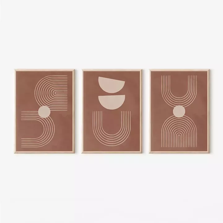 Wall art in frame Banba pakoworld triptyque with digital print 33x1.5x48cm