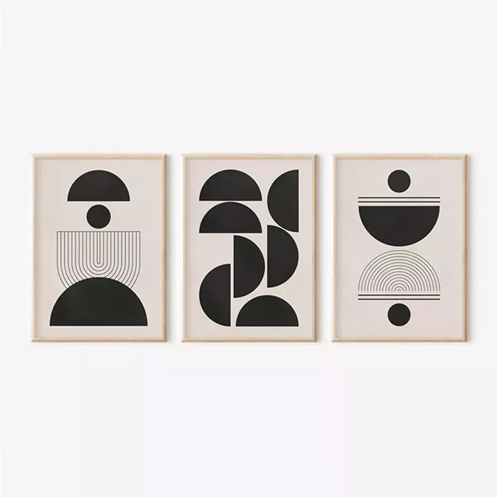 Wall art in frame Sanxia pakoworld triptyque with digital print 33x1.5x48cm