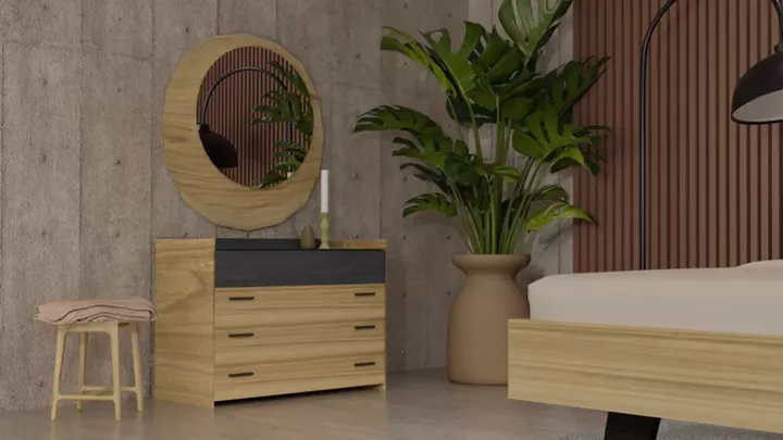 Σετ υπνοδωματίου ''Sierra'' μελί