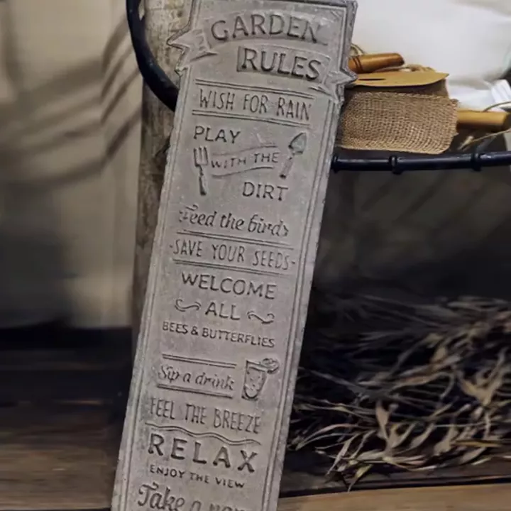 Artekko Sign Γκρι Μεταλλική Πινακίδα Τοίχου (65x23x1)cm