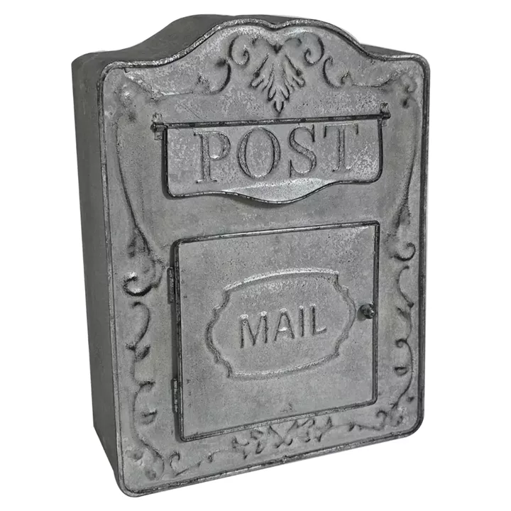 Artekko Mailbox Γκρι Μεταλλικό Γραμματοκιβώτιο (27x10x35)cm