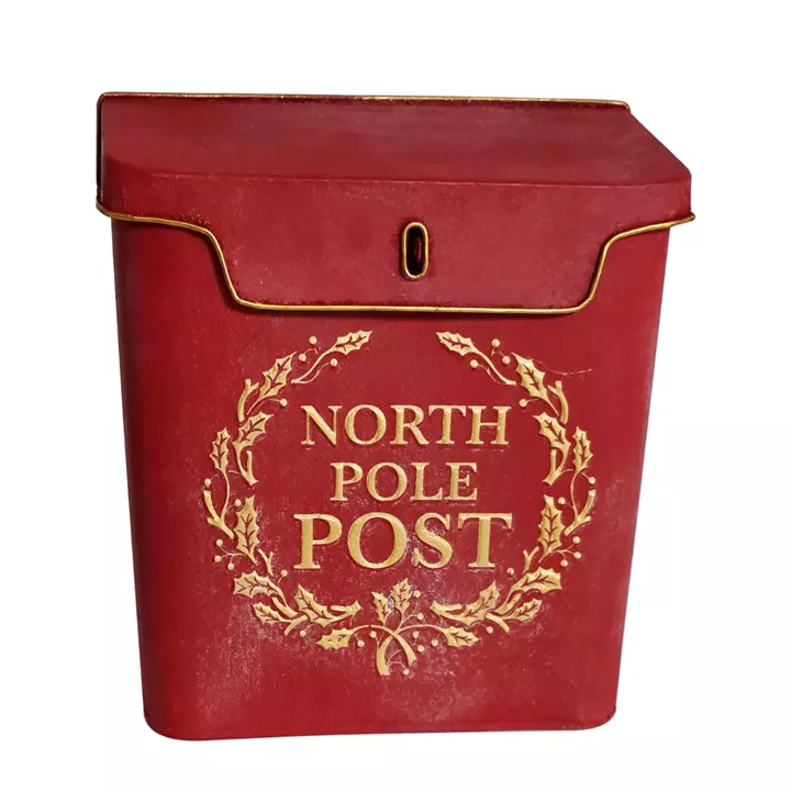 Artekko Xmas Mailbox Κόκκινο Μεταλλικό Γραμματοκιβώτιο (27x10x30)cm