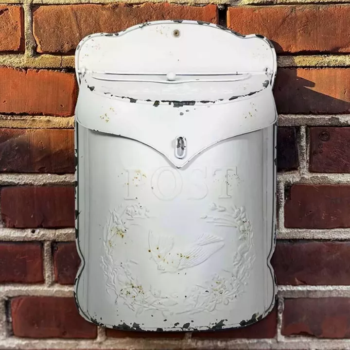 Artekko Mailbox Λευκό Μεταλλικό Γραμματοκιβώτιο (27x10x40)cm