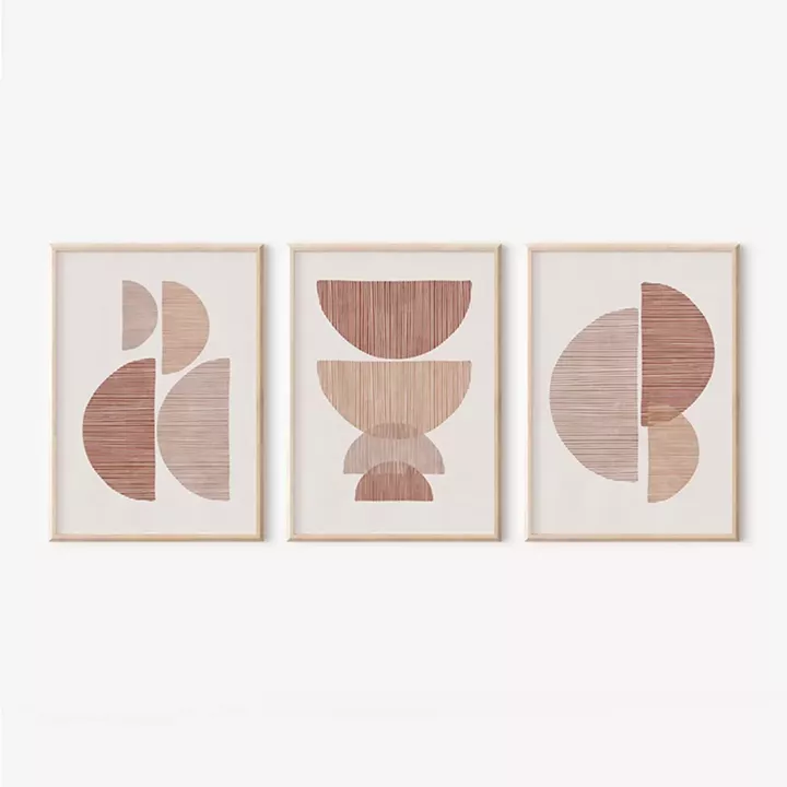 Πίνακας Peria  pakoworld τρίπτυχος με ψηφιακή εκτύπωση και πλαίσιο 33x1.5x48εκ