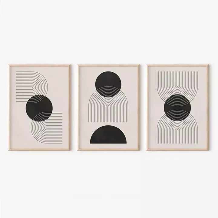 Πίνακας Blomel  pakoworld τρίπτυχος με ψηφιακή εκτύπωση και πλαίσιο 33x1.5x48εκ