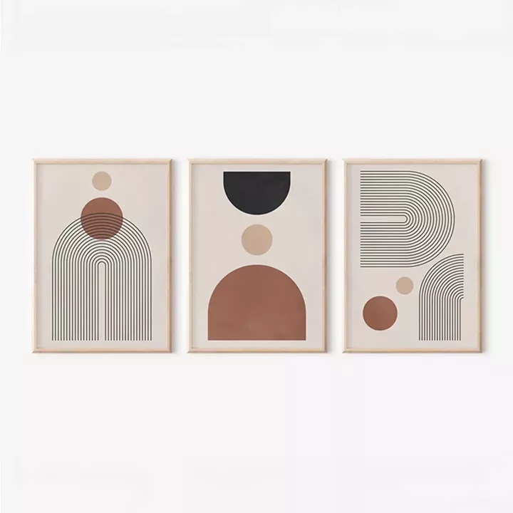 Wall art in frame Klentie pakoworld triptyque with digital print 33x1.5x48cm