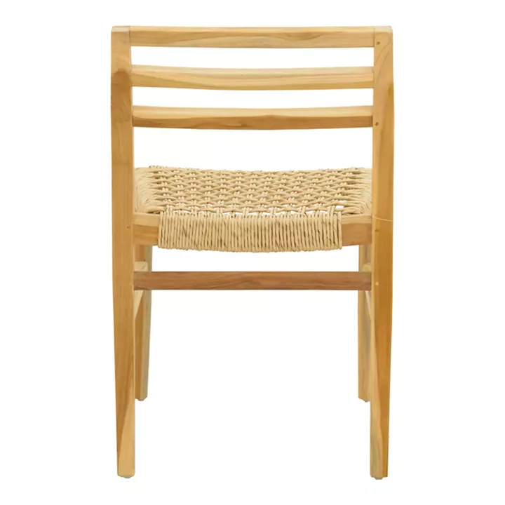 Tuga chair pakoworld teak wood-pe rope frame in natural shade 50x58x86cm