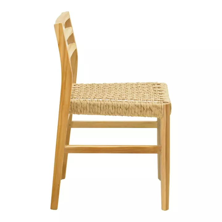 Tuga chair pakoworld teak wood-pe rope frame in natural shade 50x58x86cm