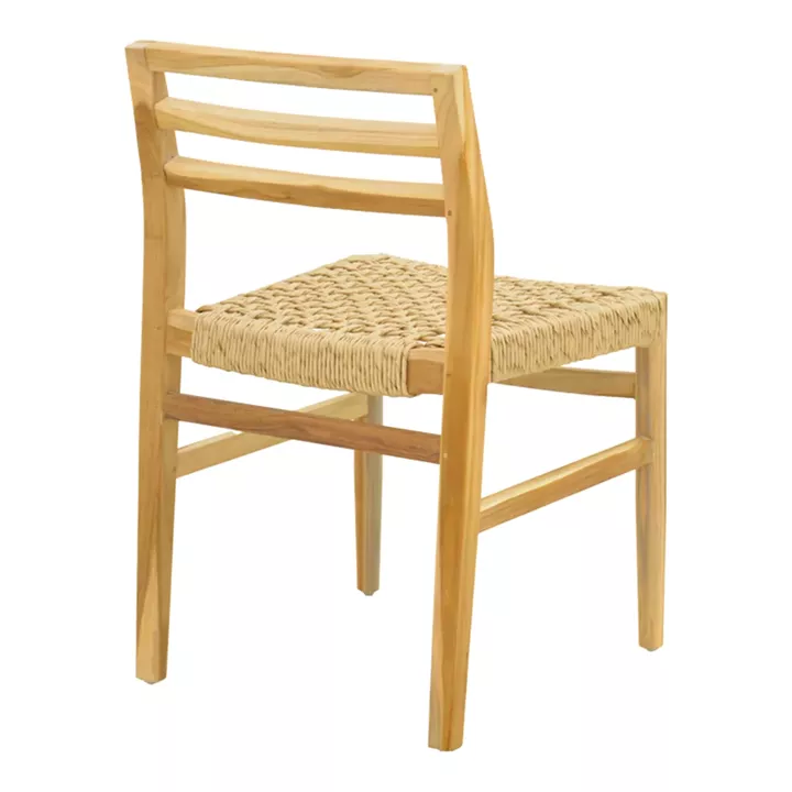 Tuga chair pakoworld teak wood-pe rope frame in natural shade 50x58x86cm