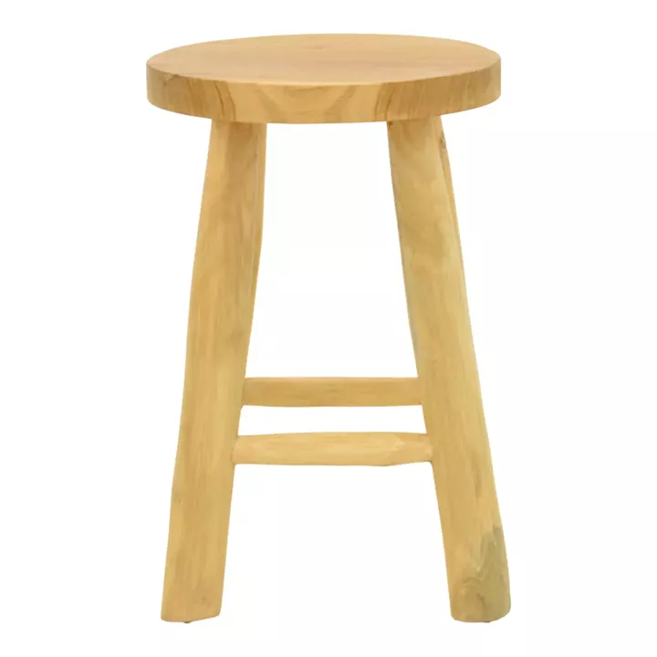 Sega stool pakoworld natural color teak wood D30x45cm