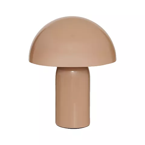 Επιτραπέζιο φωτιστικό Mushi pakoworld μέταλλο μπεζ Φ20x24,5εκ