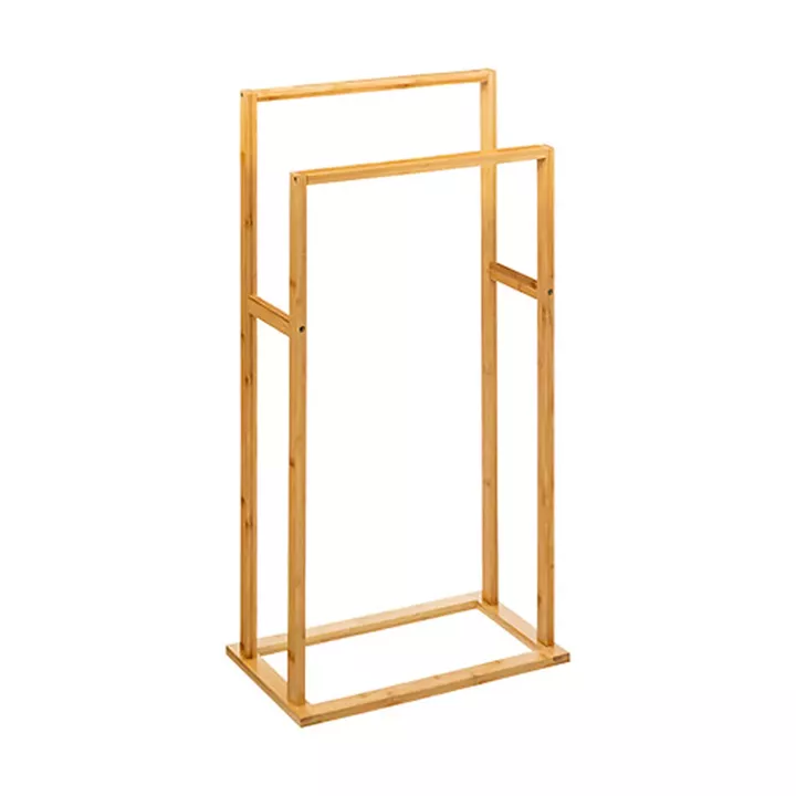 Κρεμάστρα πετσετών δαπέδου Dasmal pakoworld μπαμπού σε φυσική απόχρωση 42x24.2x81.5εκ