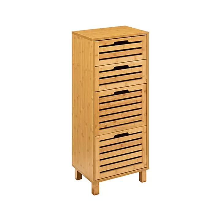 Sicla pakoworld bamboo chest of drawers, natural shade 40x30x97.5cm