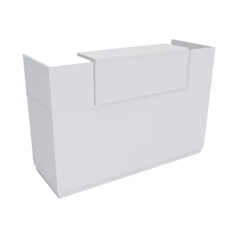 Γραφείο reception Lotus pakoworld σε λευκή απόχρωση  140x70x110εκ