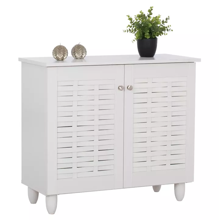SHOE CABINET CASSIOPE MELAMINE WHITE WITH LEGS 77Χ34Χ67.5Hcm.HM2208.05