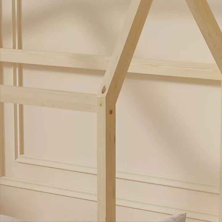 BED WITH MATTRESS PEPE HM21303 PINE WOOD IN NATURAL WOOD COLOR--MATTRESS 70x140cm