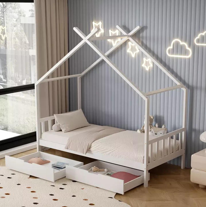 ΚΡΕΒΑΤΙ ΠΑΙΔΙΚΟ ΜΕ ΣΤΡΩΜΑ KLARICE HM21305.01 ΞΥΛΟ ΠΕΥΚΟΥ ΣΕ ΛΕΥΚΟ--ΣΤΡΩΜΑ 90x190εκ