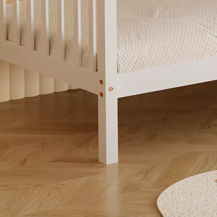 BUNK BED WITH 2 MATTRESSES LANTAI HM21307.01 PINE WOOD IN WHITE--FOR MATTRESSES 90x190cm