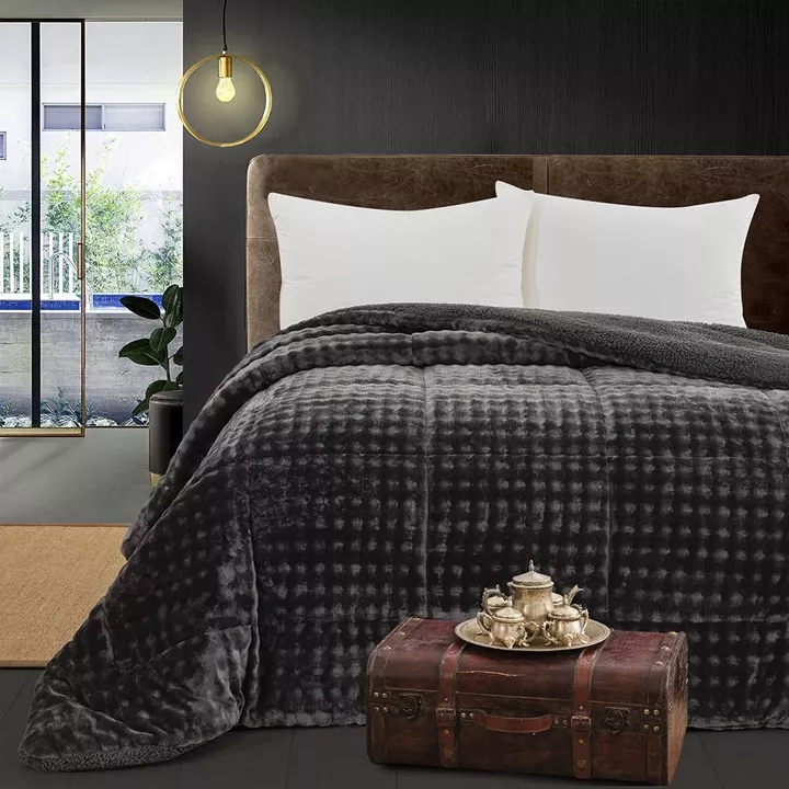 Beauty Home Κουβερτοπάπλωμα υπέρδιπλο Art 12513 220x240 Ανθρακί