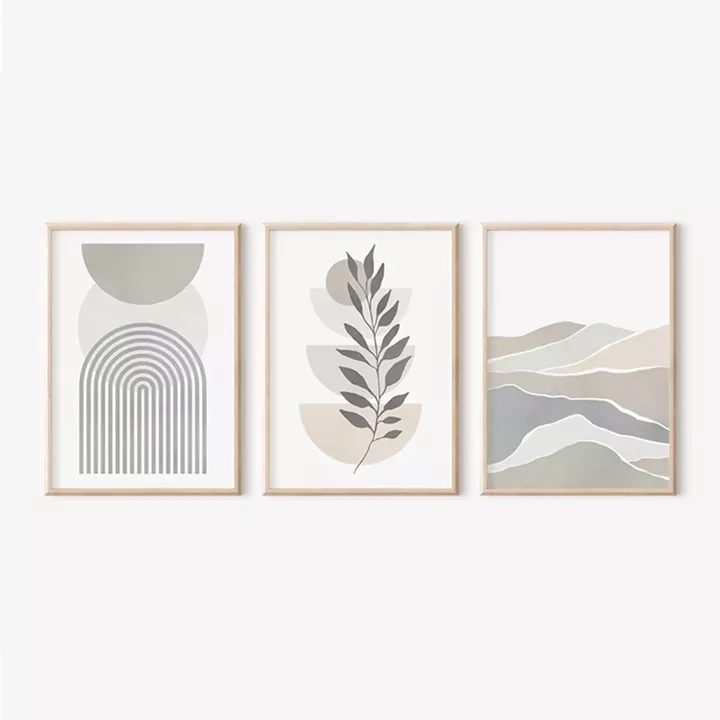 Wall art in frame Werda pakoworld triptyque with digital print 33x1.5x48cm