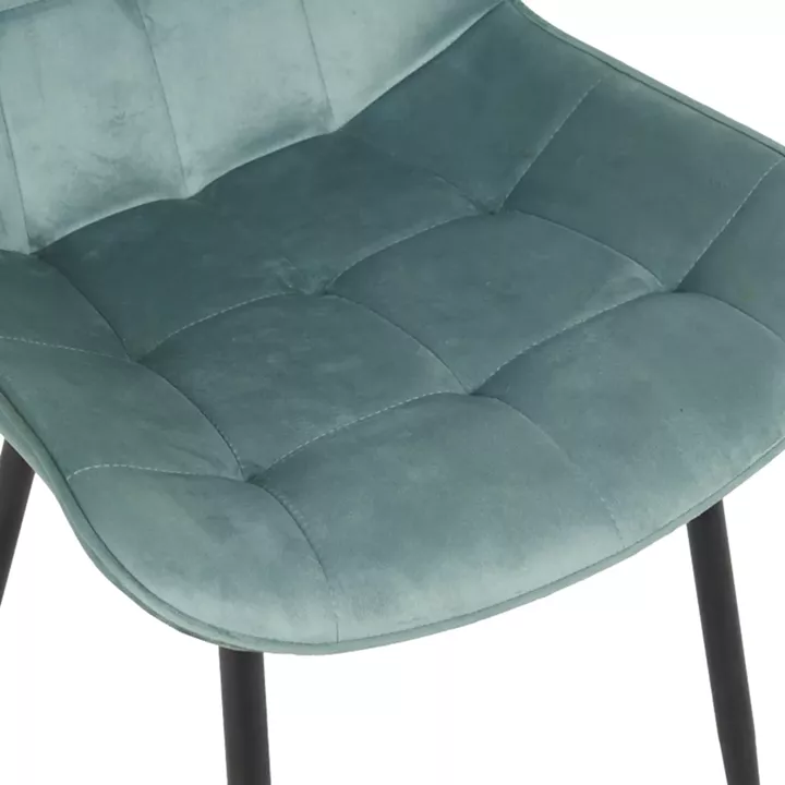 Berne chair pakoworld velvet in pistachio shade 53x62x84cm