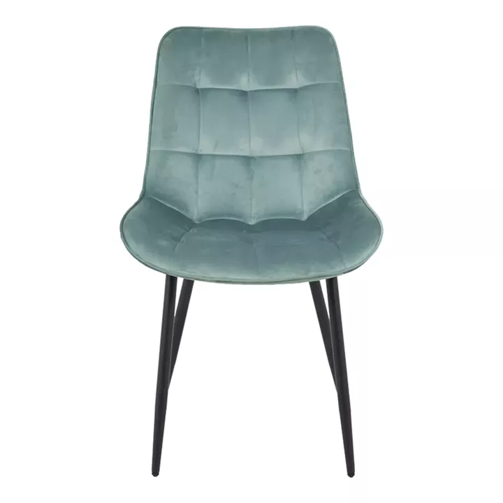 Berne chair pakoworld velvet in pistachio shade 53x62x84cm