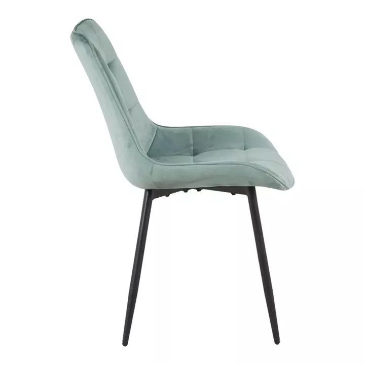 Berne chair pakoworld velvet in pistachio shade 53x62x84cm