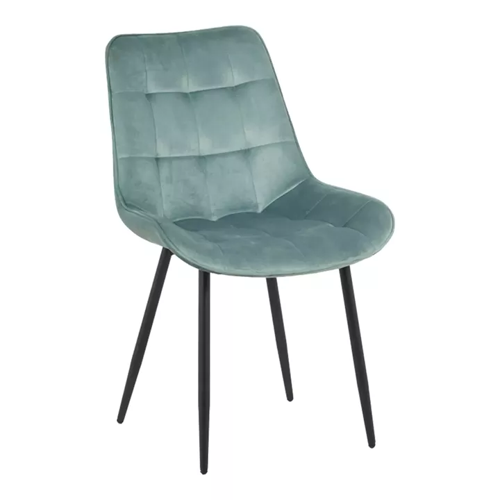 Berne chair pakoworld velvet in pistachio shade 53x62x84cm