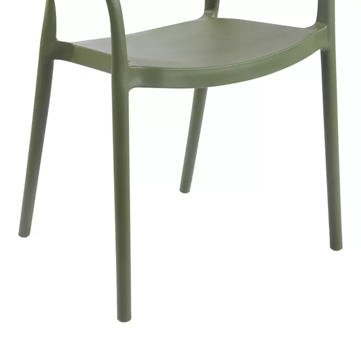 Πολυθρόνα Ankara pakoworld στοιβαζόμενη pp-pe rattan σε λαδί-φυσική απόχρωση 54x55.5x77εκ