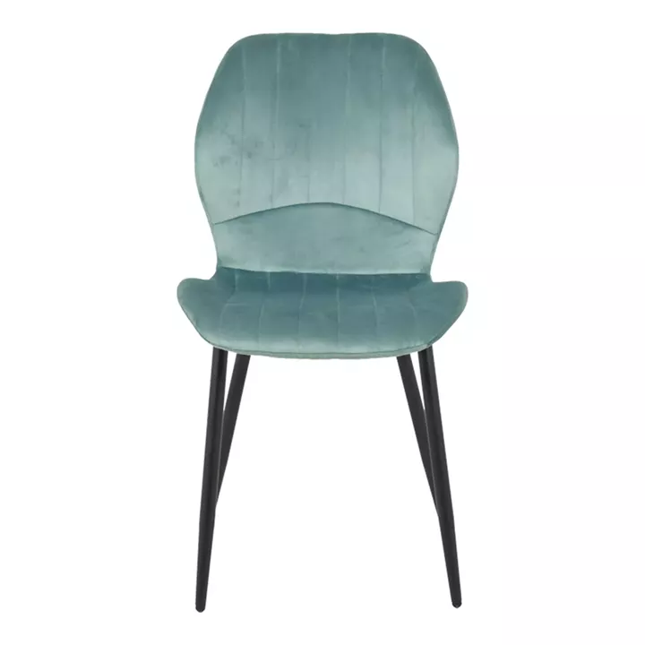 Καρέκλα Jelour pakoworld βελούδο σε φυστικί απόχρωση 46.5x60x84εκ