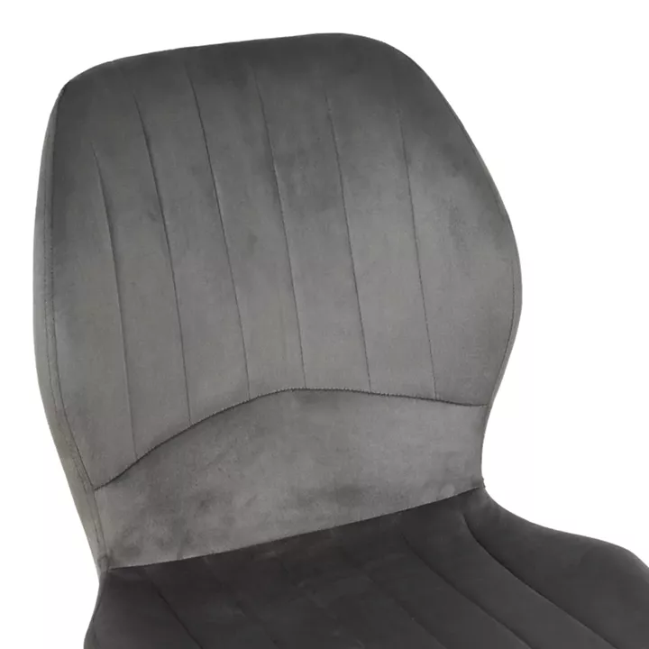 Jelour pakoworld velvet chair in anthracite shade 46.5x60x84cm