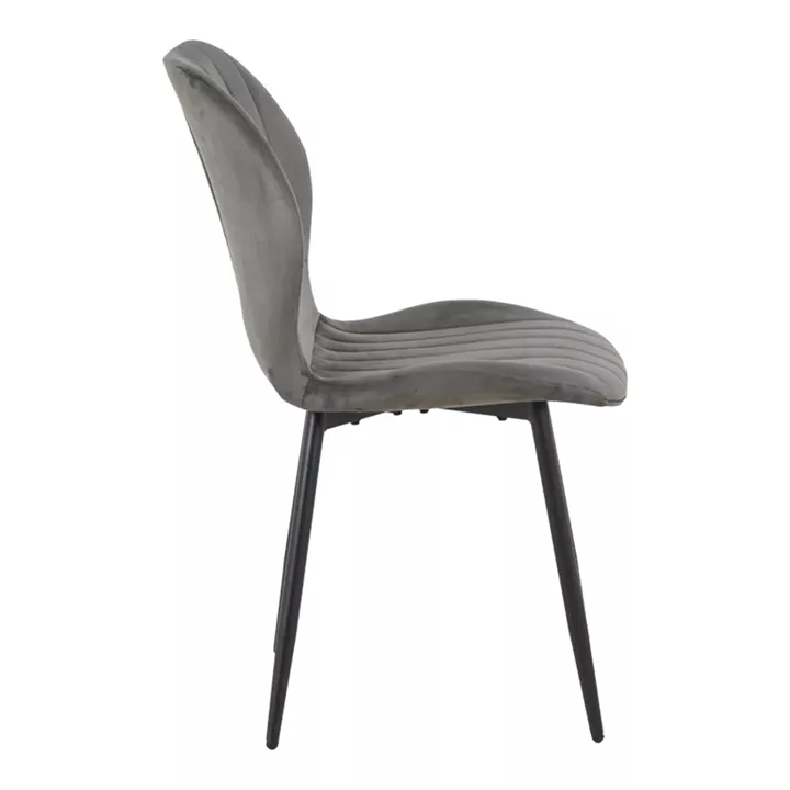 Jelour pakoworld velvet chair in anthracite shade 46.5x60x84cm