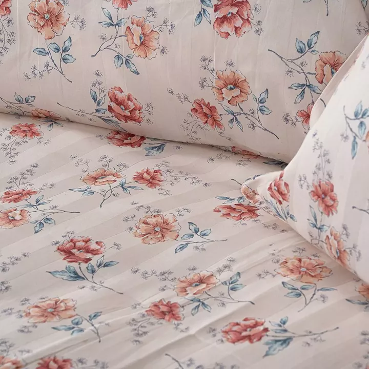 Beauty Home Σετ σεντόνια υπέρδιπλα με λάστιχο Art 12218 Chloe 100% Βαμβακοσατέν 300tc 170x200+30 Μπεζ