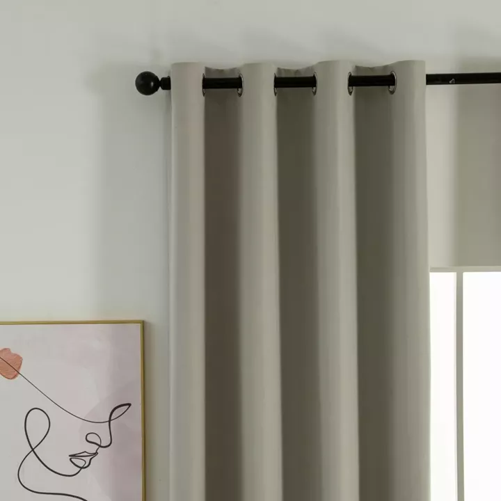 Beauty Home Κουρτίνα Full Blackout σκίασης με 8 κρίκους Soft Art 8391 Dark Beige-3 140x270 Σκούρο Μπεζ