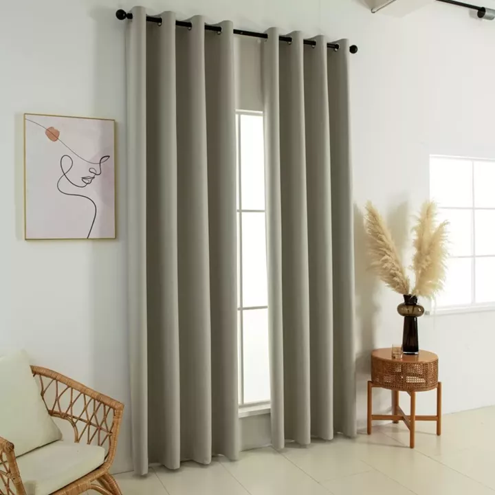 Beauty Home Κουρτίνα Full Blackout σκίασης με 8 κρίκους Soft Art 8391 Dark Beige-3 140x270 Σκούρο Μπεζ