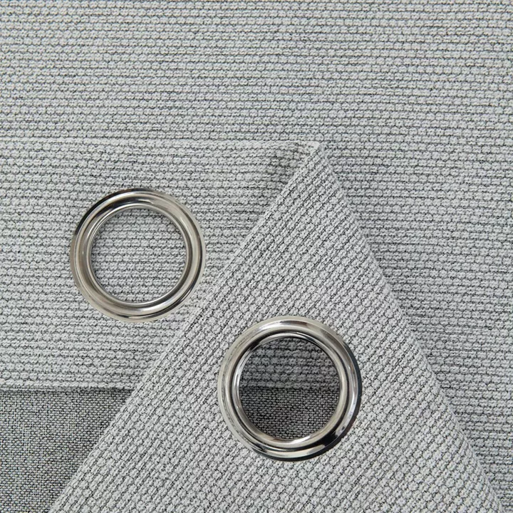 Beauty Home Κουρτίνα Full Blackout σκίασης με 8 κρίκους Elite Art 8392 Silver-Νο4 140x270 Γκρι