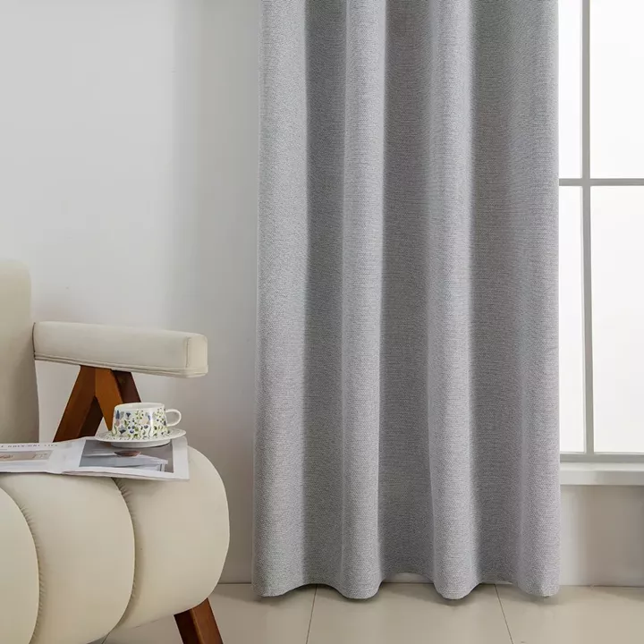 Beauty Home Κουρτίνα Full Blackout σκίασης με 8 κρίκους Elite Art 8392 Silver-Νο4 140x270 Γκρι