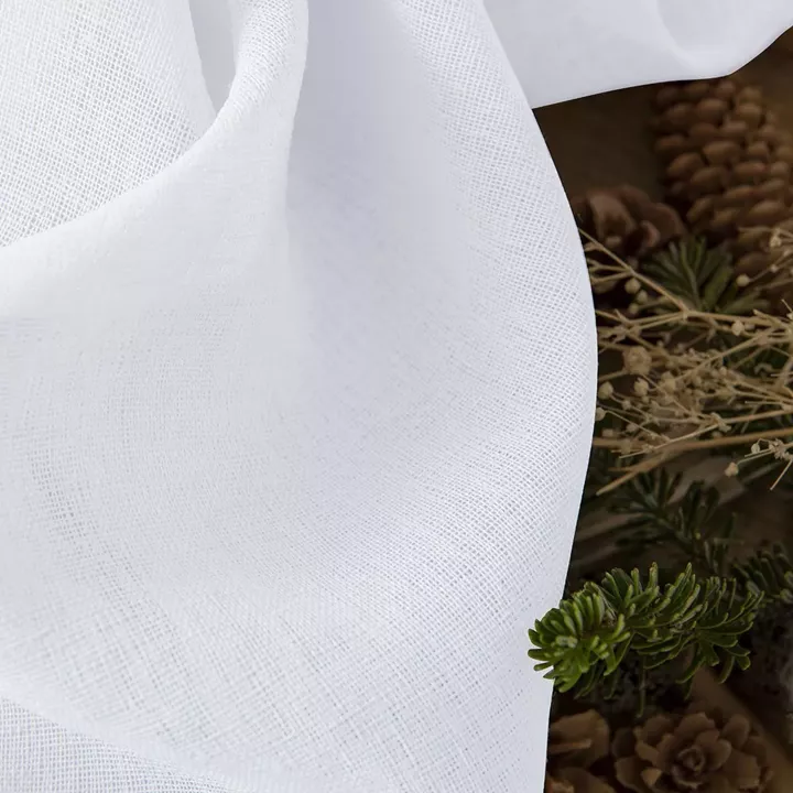 Beauty Home Κουρτίνα γάζα μονόχρωμη με 8 μεταλλικούς κρίκους Fit Art 8447 140x270 Λευκό