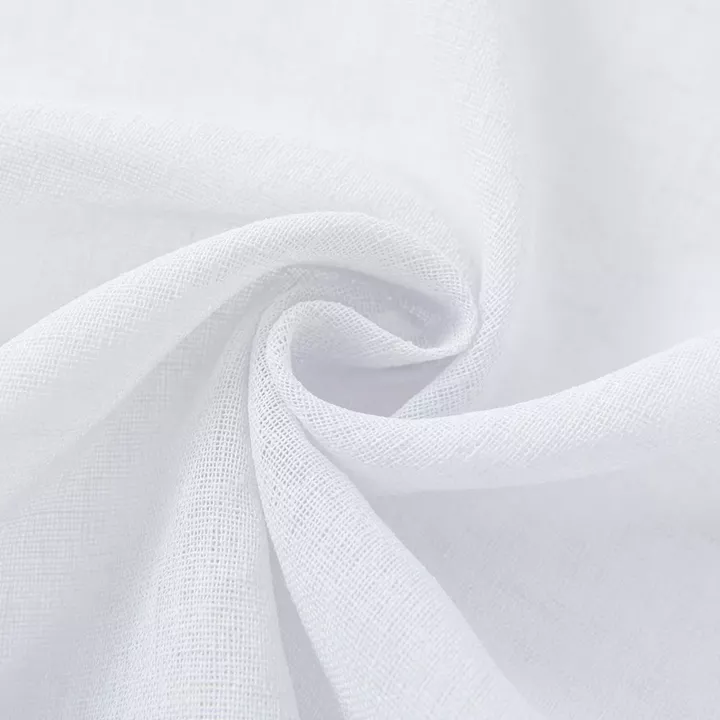 Beauty Home Κουρτίνα γάζα μονόχρωμη με 8 μεταλλικούς κρίκους Fit Art 8447 140x270 Λευκό