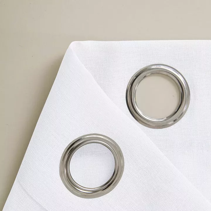 Beauty Home Κουρτίνα γάζα μονόχρωμη με 8 μεταλλικούς κρίκους Fit Art 8447 140x270 Λευκό