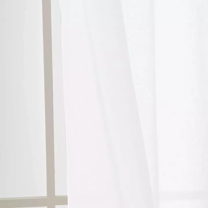 Beauty Home Κουρτίνα γάζα μονόχρωμη με 8 μεταλλικούς κρίκους Fit Art 8447 140x270 Λευκό